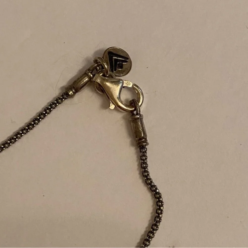 SILPADA NECKLACE STERLING SILVER 925 POPCORN CHAIN 16” CZ FLOWER PENDANT N1411 - Picture 11 of 11